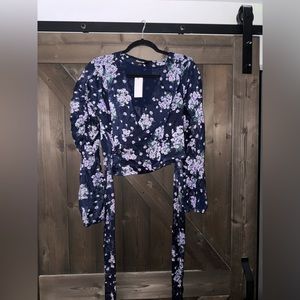 Bravado Floral Wrap Blouse